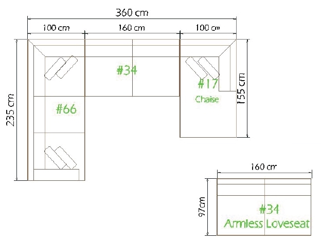 sofa measurement outline 