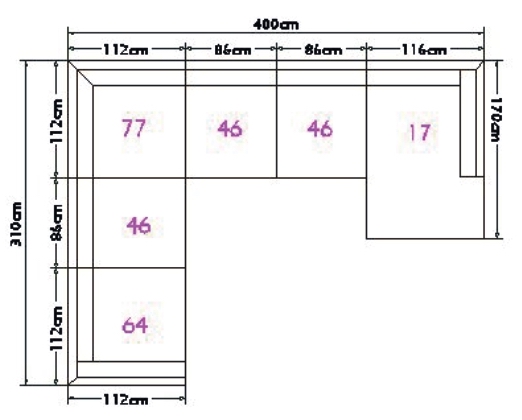 sofa measurement outline 