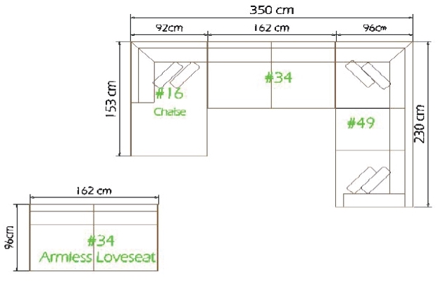 sofa measurement outline 