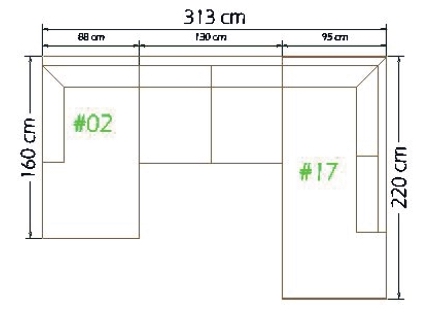 sofa measurement outline 