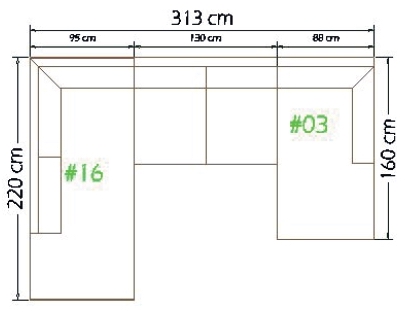 sofa measurement outline 