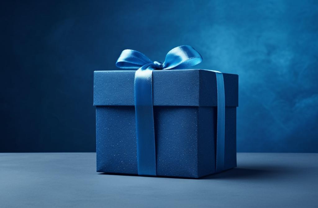 Big blue gift box