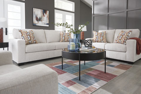 Ashley Sofa Set (1 Sofa + 2 Loveseat) S1455
