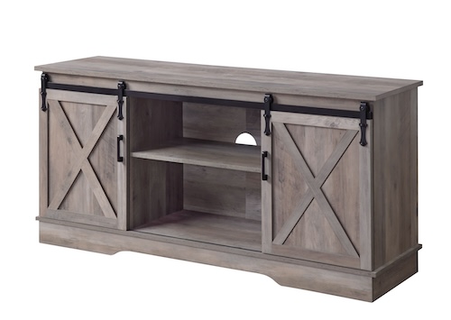 ACME TV Stand 58"L x 16"W x 28"H Gray W147