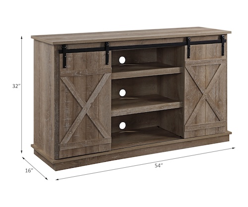 ACME TV Stand 54"L x 16"W x 32"H Oak W150