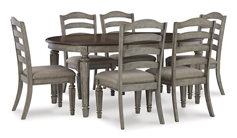 Dining Table set Ashley with 6 Chairs D159