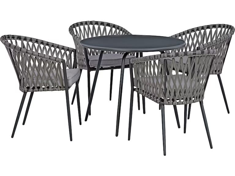 Ashley Outdoor Dining Table Set w/ 4 Chairs O5