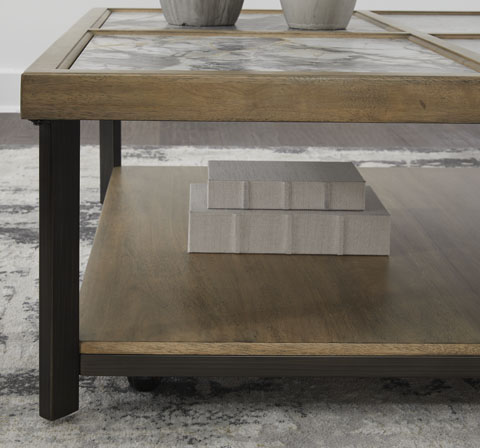 Ashley Cocktail Table Set ( 1 Cocktail Table + 2 End Table) T436