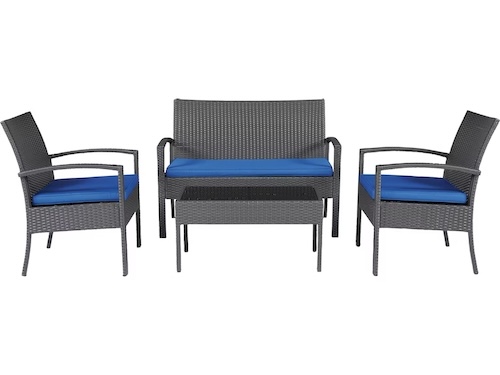 Outdoor Set Love/Chairs/Table Set (4/CN) Ashley O3-080