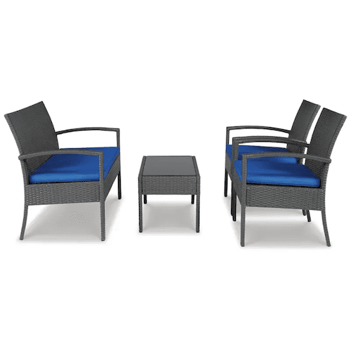 Outdoor Set Love/Chairs/Table Set (4/CN) Ashley O3-080