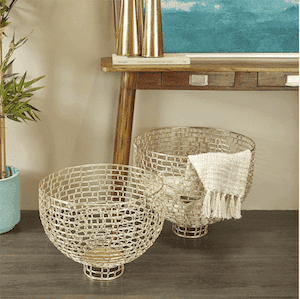 UMA HOME DÉCOR Bowl with Chain 2 Pcs A548-15552