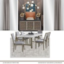 Dining Table Set with 6 Chairs D188