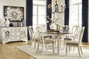 Ashley Realyn Oval Dining Table Set with 6 Chairs