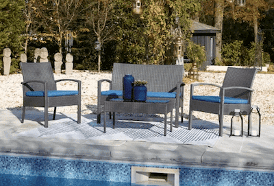 Outdoor Set Love/Chairs/Table Set (4/CN) Ashley O3-080