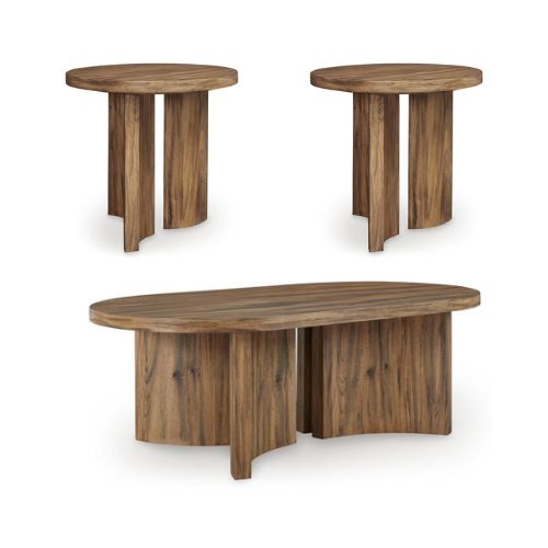 Ashley Cocktail Table Set (1 Cocktail Table + 2 End Table) T406