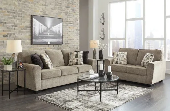 [81003] طقم كنب اشلي ٣  قطع (١  كنبة ثلاثية + ٢  كنبة ثنائية) S1234