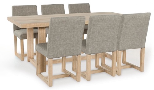 [D5822] طقم طاولة طعام 6  كراسي اشلي D217