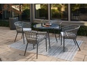طقم طاولة طعام خارجية مع 4 كراسي آشلي O5