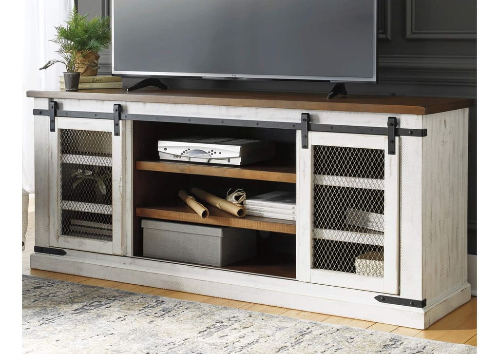 [W549-68] طاولة تلفزيون اشلي ويستفليد كبيرة جداً