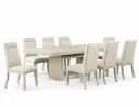 طقم طاولة طعام 8 كراسي ستيف سلفر (لون ساند) D228