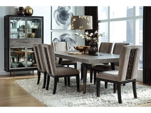 [D5013] طقم طاولة طعام مغنيسن 6  كراسي D113