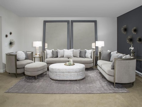 [U4420 Pewter] طقم كنب مغنيسن (1  كنبة ثلاثية و 2  كنبة ثنائية) S852 Pewter 