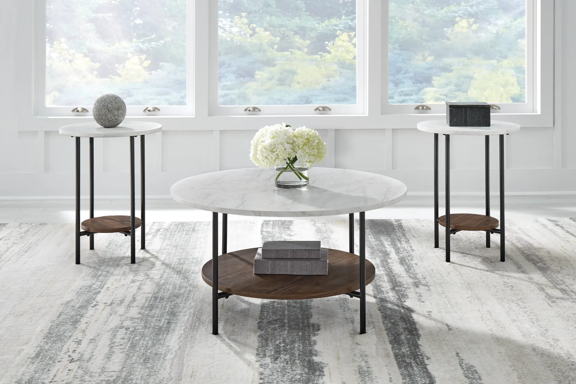 [T167-13] طقم طاولات شاي آشلي T467-13