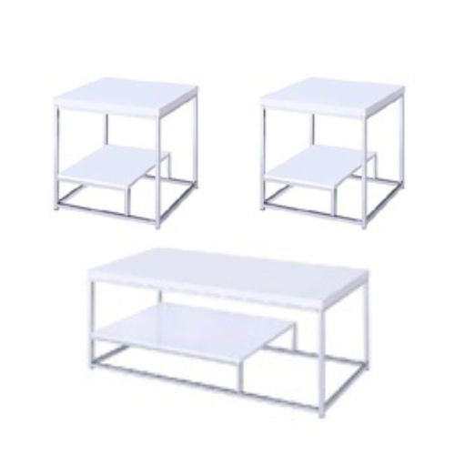 طقم طاولات شاي ستيڤ سلڤر (1طاولة شاي و 2طاولة جانبية) T343