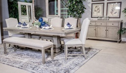 [D733] Dining Table Set with 5 Chairs and Bench D118