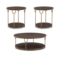 [T185] Ashley Cocktail Table Set 1 Cocktail &amp; 2 End Table T299