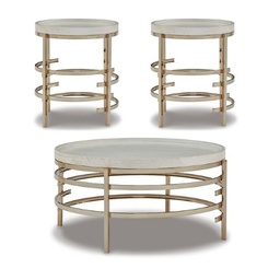 [T171] coffee Table Set 1 Cocktail + 2 End Table T390