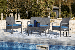 [P328-080] Outdoor Set Love/Chairs/Table Set (4/CN) Ashley O3-080