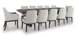 [D984] Ashley XL Dining Table Set with 12 Chairs D158